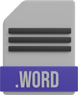 3D Document Word File Icon